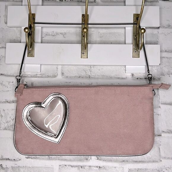 Victoria’s Secret Vintage Velvet Heart Chain Mini Purse Clutch Wristlet - Picture 1 of 7